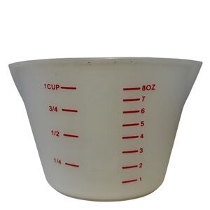 8 Oz 1 Cup Silicone measuring cup By Design double spouted easily pourable